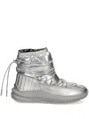 Ea7 Logo-print Quilted Snow Boots In Silver