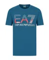 Ea7 Logo-print Short-sleeve T-shirt In Blue