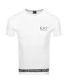 Ea7 Official Store Core Identity Stretch-cotton Polo Shirt In White