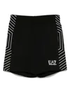 Ea7 Logo-print Shorts In 黑色
