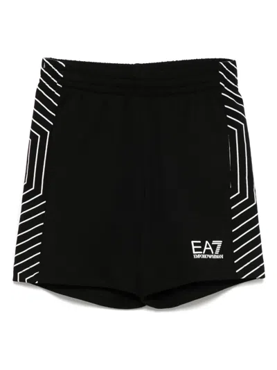 Ea7 Logo-print Shorts In 黑色