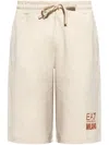 Ea7 Logo-print Shorts In Neutrals