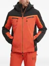 Ea7 Logo-print Ski Jacket In Orange