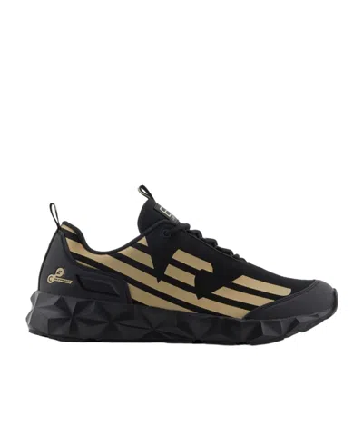 Ea7 Logo-print Sneakers In Black