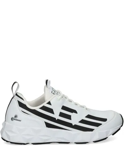 Ea7 Logo-print Sneakers In White