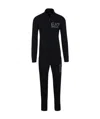 Ea7 Logo Print Sportswear Pants Set In Black