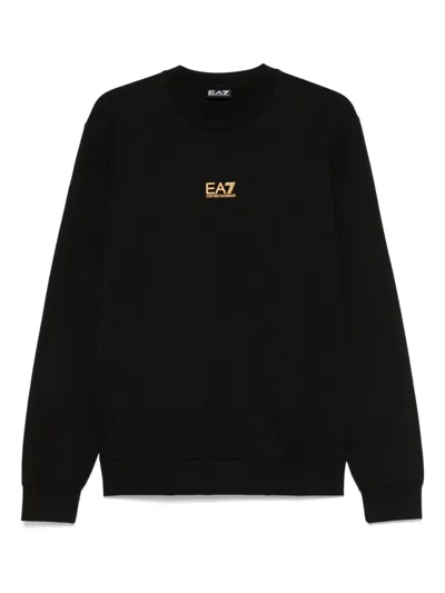 Ea7 Logo-print Sweatshirt In Black