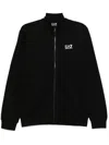 Ea7 Zip-up Sweatshirt In Black