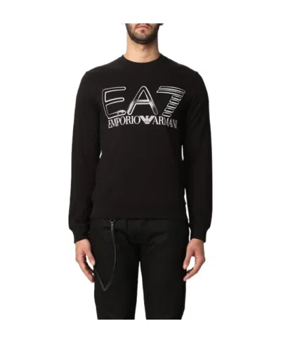 Ea7 Logo-print Sweatshirt In Black