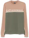 Ea7 Logo-print Sweatshirt In Brown