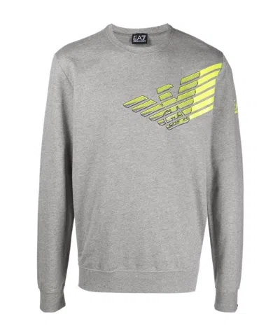 Ea7 Logo-print Sweatshirt In Gray