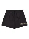 Ea7 Logo-print Swim Shorts In Black
