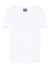 Ea7 White Logo T-shirt In 白色