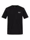 Ea7 Man T-shirt Black Size L Cotton In Black