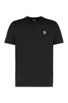 Ea7 Logo Print T-shirt In Black