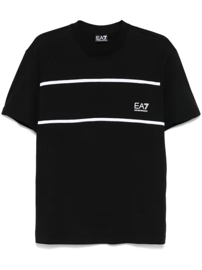 Ea7 Logo-print T-shirt In Black