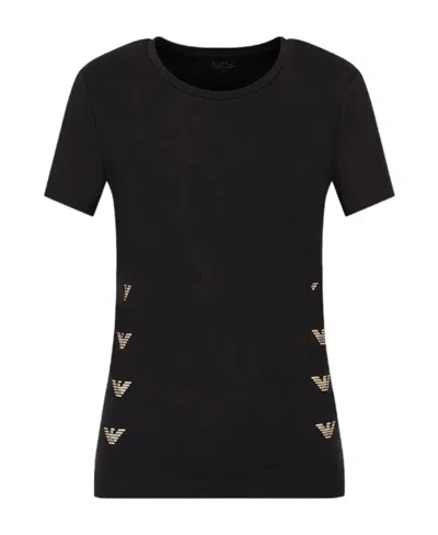 Ea7 Logo-print T-shirt In Black