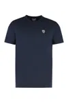 Ea7 Logo Print T-shirt In Blue