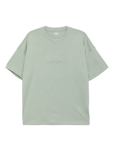 Ea7 Logo-print T-shirt In Green