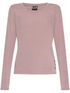 Ea7 Logo-print T-shirt In Pink