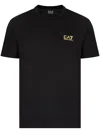 Ea7 T-shirt Mit Logo-print In Schwarz