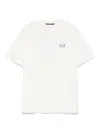 Ea7 Logo Series Cotton-jersey Crew-neck T-shirt In White