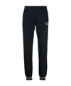 Ea7 Logo-print Tapered Track Pants In Black