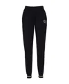 Ea7 Logo-print Tapered Track Pants In Black