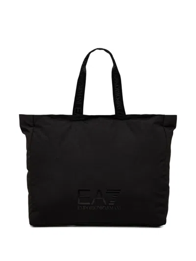 Ea7 Logo-print Tote Bag In Black