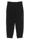 Ea7 Polyester Blend Trousers With Elastane In Black