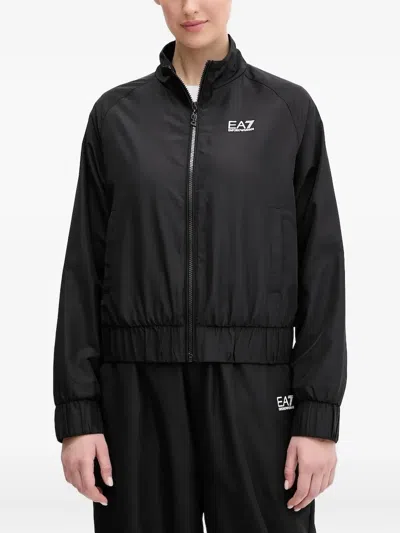 Ea7 Logo-print Track Pants In Black