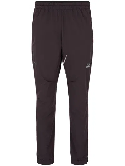 Ea7 Logo-print Track Pants In Black