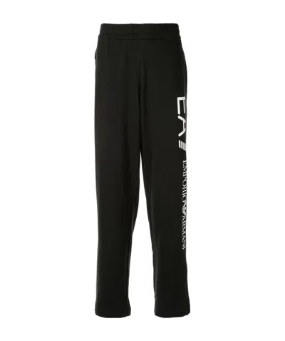 Ea7 Logo-print Track Pants In Black