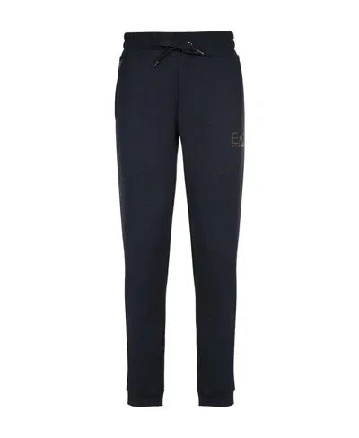Ea7 Logo-print Track Pants In Black