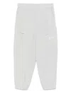 Ea7 Stretchy Polyester Blend Trousers In Grey
