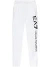 Ea7 Logo Series Cotton Joggers In White