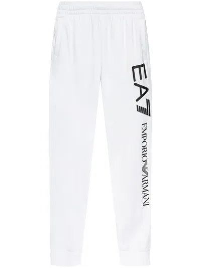 EA7 LOGO-PRINT TRACK PANTS