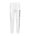 Ea7 Logo Series Cotton Joggers In White