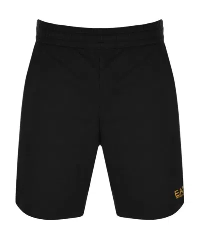 Ea7 Logo-print Track Shorts In Black