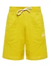 Ea7 Logo-print Track Shorts In Gelb