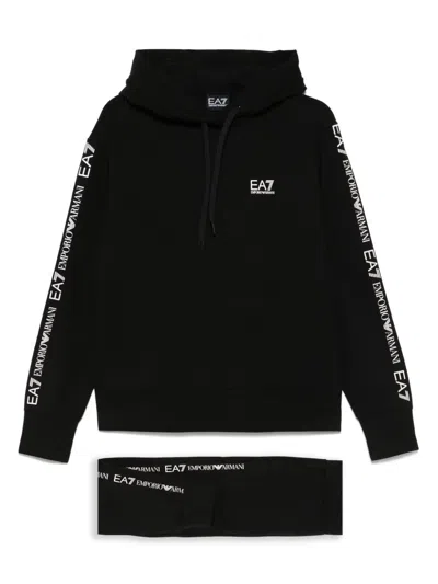 Ea7 Logo-print Tracksuit In Black