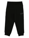 Ea7 Logo-print Tracksuit Bottoms In 黑色
