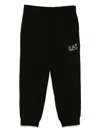 Ea7 Logo-print Tracksuit Bottoms In 黑色