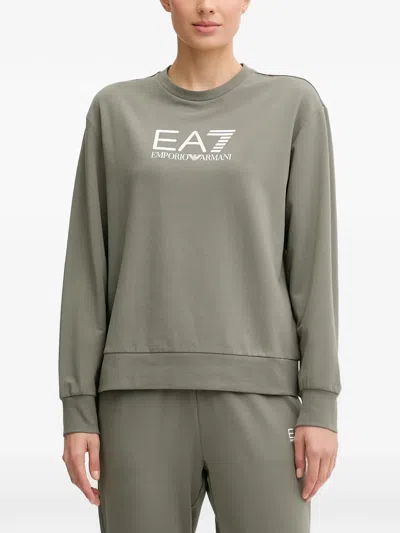 Ea7 Logo-print Tracksuit In Green
