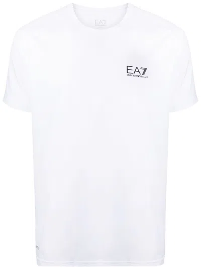 Ea7 Logo-print Tracksuit In White