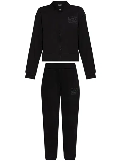 Ea7 Logo-print Tracksuit Set In Black