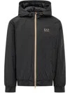 Ea7 Logo-print Zip-up Jacket In Black