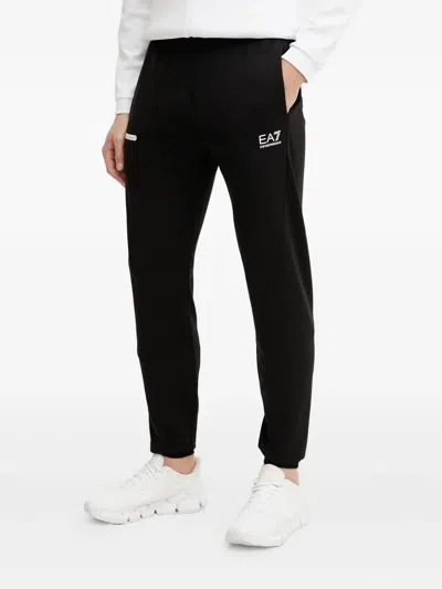 Ea7 Logo-print Zip-up Sweatshirt In Black