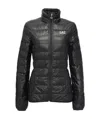 Ea7 Logo Printed Down Jacket In Black