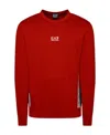 Shop Ea7 Logo Printed Hoodie In Red